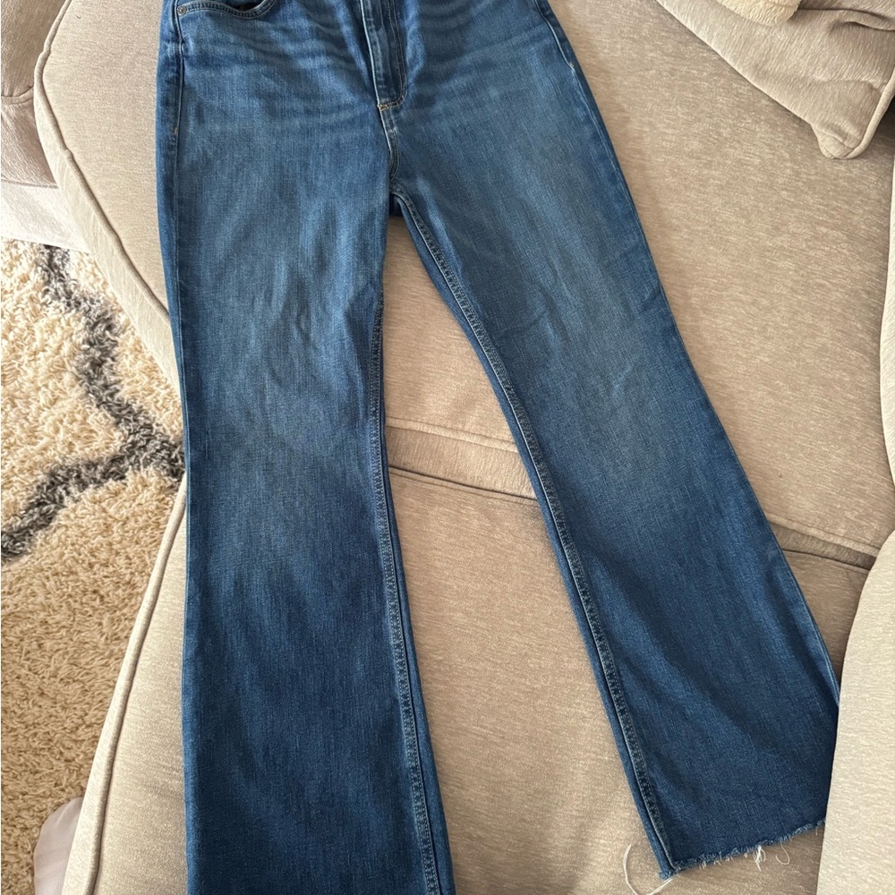 Rag & Bone Blue Flare Ankle Length Jeans